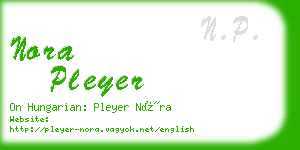 nora pleyer business card